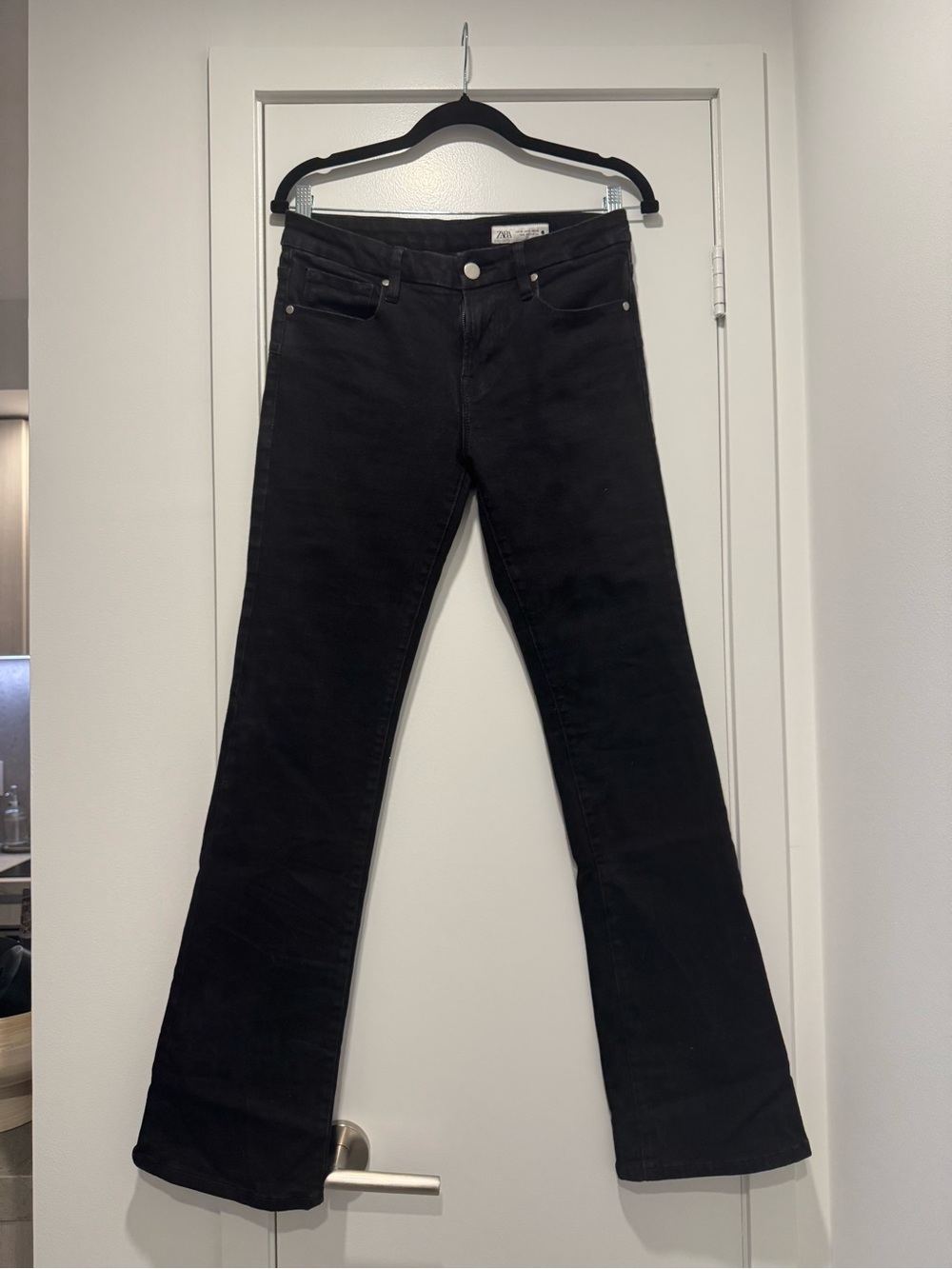 Low Rise Black Flare Jeans